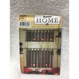 Simplicity 8695 Appliqued Window Treatments Sewing Pattern